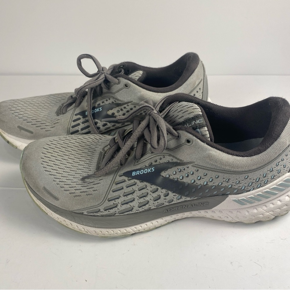 Brooks Adrenaline GTS 21 Running Shoes- Womens- Size 9.5 D- Gray Blue- Sneakers - Picture 3 of 7